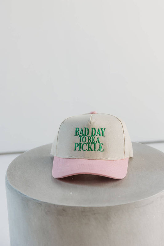 Bad Day to Be a Pickle Vintage Embroidered Trucker Hat
