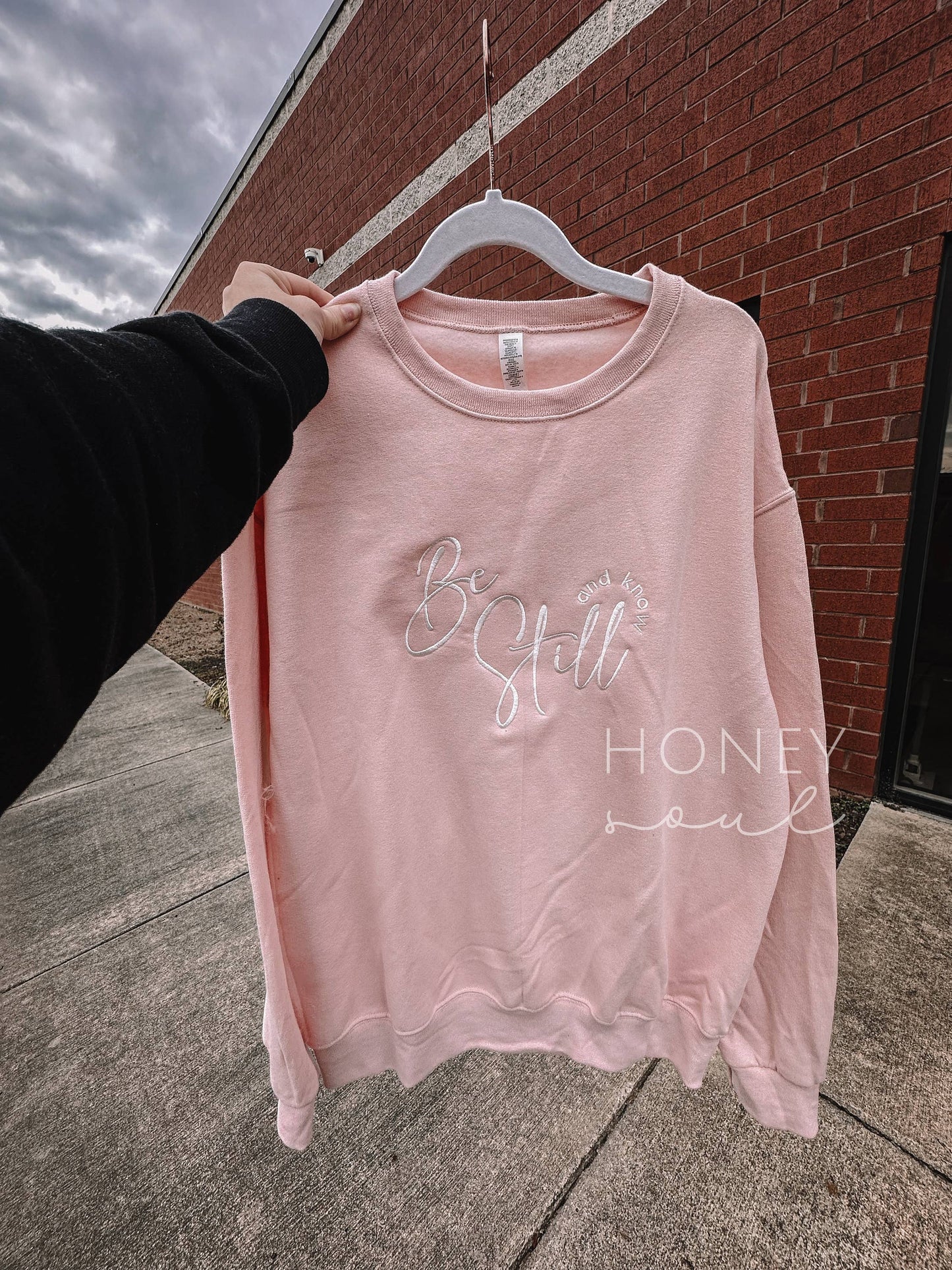 Embroidered Be Still and Know Sweatshirt