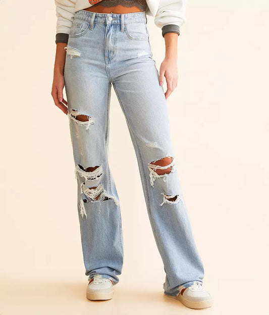 Flying Monkey Light 90s Distressed Flare