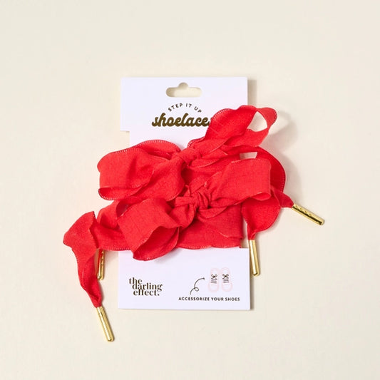 Frilly Red-Step It Up Shoelaces