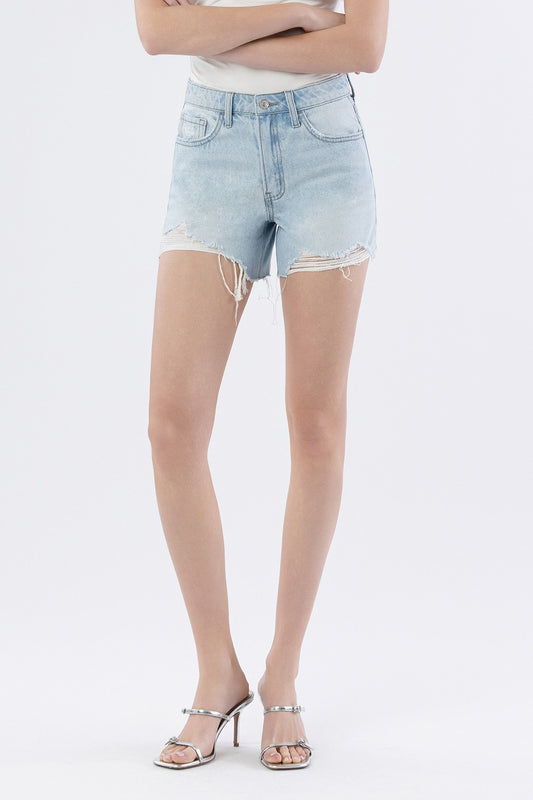 Vervet Rebecca High Rise Distressed Raw Hem Short