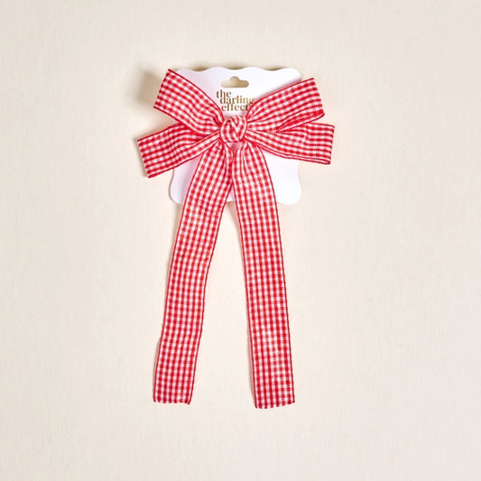 Gingham Red-Double Take Hair Bow