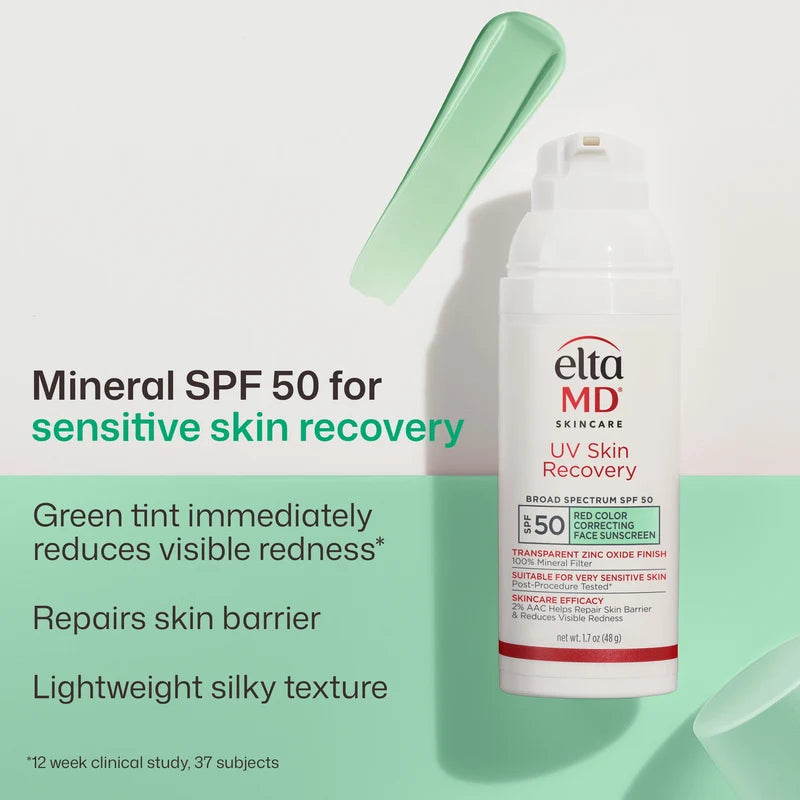 UV Skin Recovery Red Color Correcting Green Tint Broad Spectrum SPF 50 Green Tint
