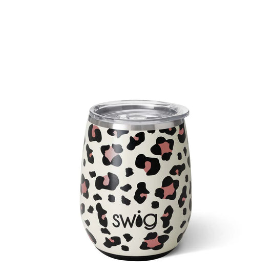 Swig Stemless Wine Cup Luxy Leopard