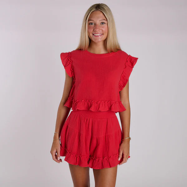 Sleeveless Ruffle Set