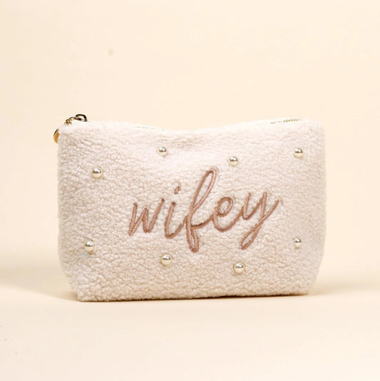 Wifey & Pearls Teddy Pouch